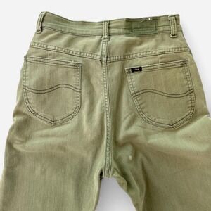 Vintage 1960s Lady Lee stretch riders in olive green skinny jean